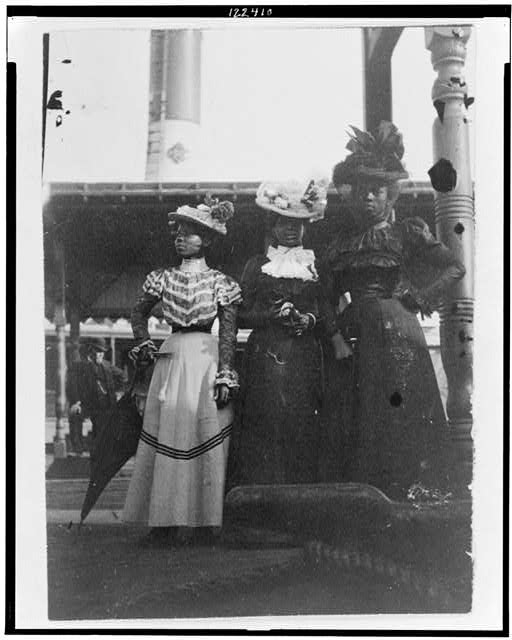 Three African American women, full-length portrait, standing, at the State Fair at Saint Paul, Minn.: Johnston (Frances Benjamin) Collection, Prints &amp; Photographs Division, Library of Congress, LC-USZ62-122410