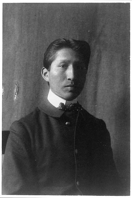 American Indian student, half-length portrait, facing right, taken at Hampton Institute, Hampton, Va.: Johnston (Frances Benjamin) Collection, Prints &amp; Photographs Division, Library of Congress, LC-USZ62-94865