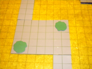 Example courtyard with trees