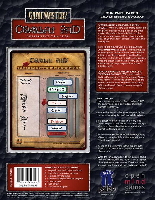 GameMastery Combat Pad