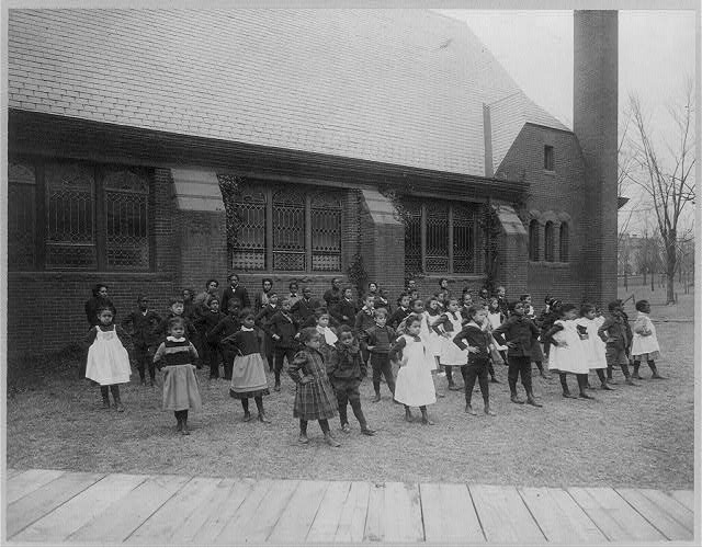 Howard Univ., Washington, D.C., ca. 1900 - elementary school students exercise: African American Photographs Assembled for 1900 Paris Exposition, Prints &amp; Photographs Division, Library of Congress, LC-USZ62-40471.