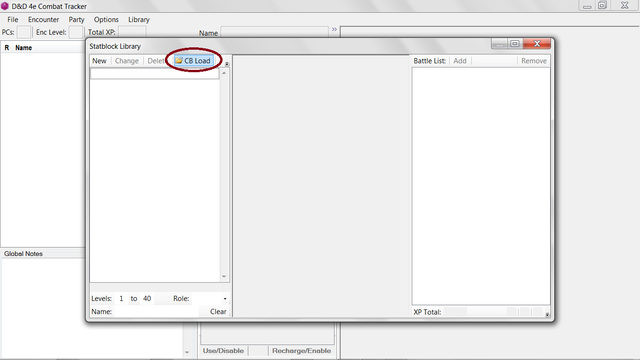 D&D 4e Combat Tracker Tutorial - CB File Load Select
