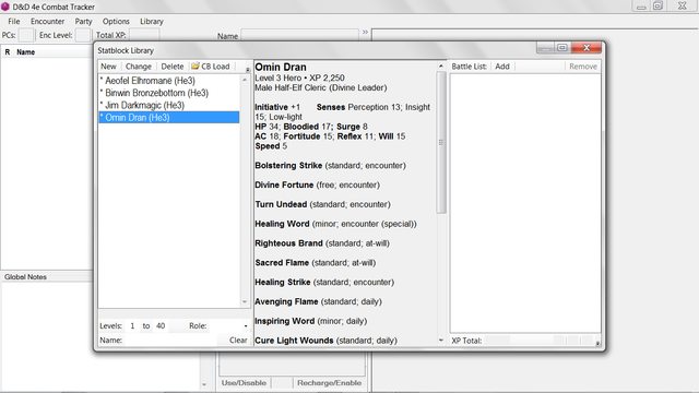 D&D 4e Combat Tracker Tutorial - CB File Load Result