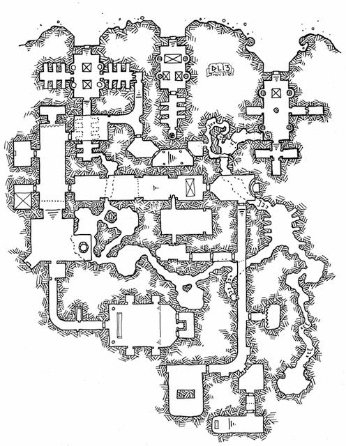 The Three Tombs of Acker cartography by Dyson Logos